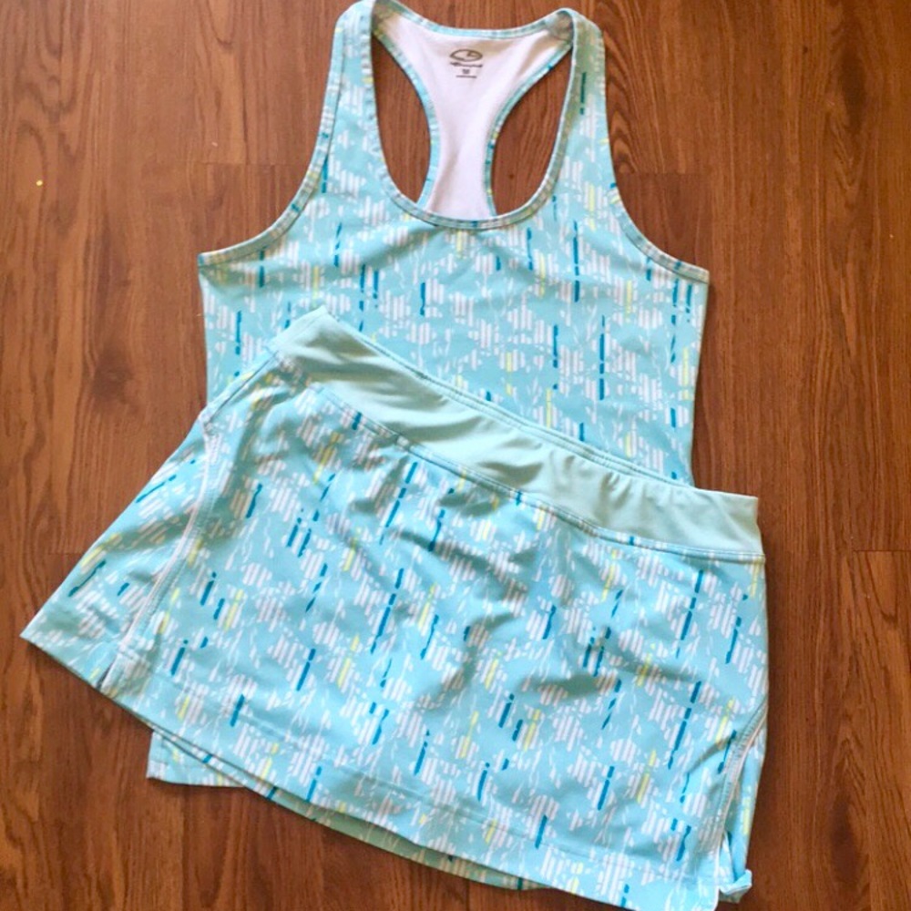 Tennis Tank Top and Skort Skirt Set